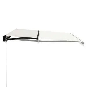 Berkfield Manual Retractable Awning 400x300 cm Cream