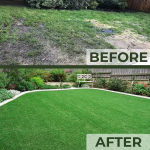 30mm Artificial Grass - 2m x 3m - Natural and Realistic Looking Fake Lawn Astro Turf