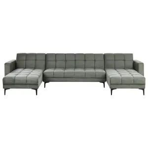 U-Shaped Sofa ALNES Dark Green Left Hand