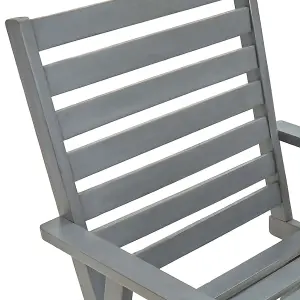 Berkfield Outdoor Dining Chairs 3 pcs Grey Solid Acacia Wood