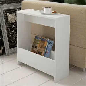 Beeler Modern Slim Compact Side Table Zipcode Design Colour: White