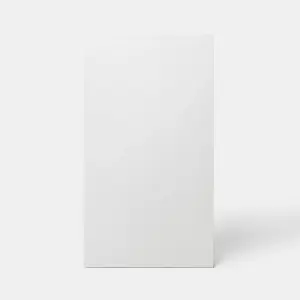 GoodHome Garcinia Integrated handle Gloss white Highline Cabinet door (W)450mm (H)715mm (T)19mm