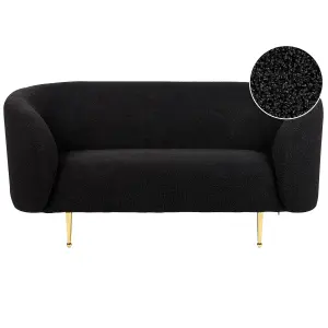 2 Seater Boucle Sofa Black LOEN