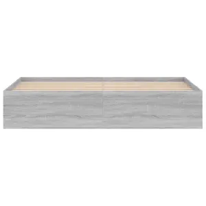 Berkfield Bed Frame Grey Sonoma 180x200 cm Super King Size