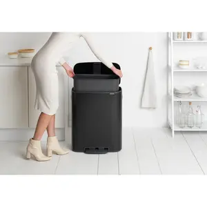 Brabantia Bo 60 Litre Pedal Bin Matt Black