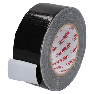 6 x Heavy Duty Waterproof Black Duct Tape 50mm Wide x 50 Metres Total Length