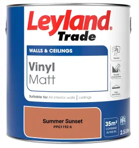 Leyland Trade Vinyl Matt Walls & Ceilings Emulsion Paint Summer Sunset (PPG1192-6) 2.5L