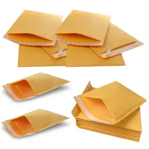 200 x Size 9 (290x445mm) Gold Padded Bubble Lined Postal Mailing Shipping Peel & Seal Closure Cushioned Envelopes