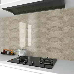 Marble Effect Adhesive Tile Stickers, Wall Decals for Kitchen & Bathroom Backsplash  H 60 x W 30 x T 0.2cm