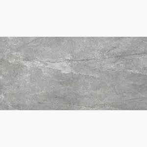 Wembley Polished Stone Effect Porcelain Tile 30 x 60cm / Ash