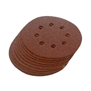 6 x Mixed Grit Hook and Loop 125mm Sanding Disc Sheets, Palm Orbital Sander Pads