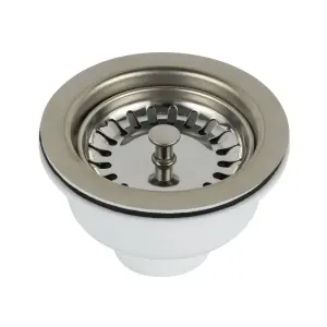 Liquida SW3CH Kitchen Sink Basket Strainer Waste In Chrome