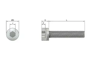 M4 x 14mm Allen Bolt Socket Cap Screws Hex Head Stainless Steel A2 304 DIN 912 (Pack of 10)