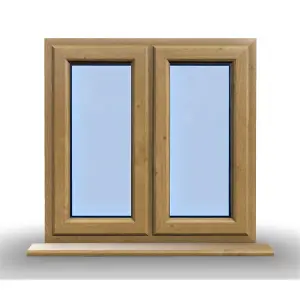 1195mm (W) x 1195mm (H) Wooden Stormproof Window - 2 Opening Windows (Left & Right) - Toughened Safety Glass