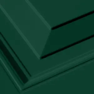 Victorian Standard size 12-panelled Moss green Up & over Unglazed Garage door, (H)2134mm (W)2261mm