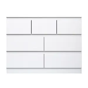 Large 7 Drawer Merchant Chest Sideboard Chest Of Drawers Matt White