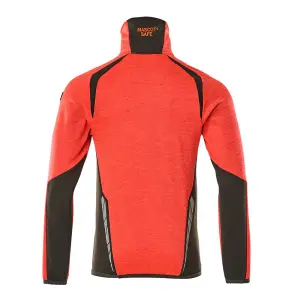 Mascot Accelerate Safe Microfleece Jacket with Half Zip (Hi-Vis Red/Dark Anthracite)  (Small)