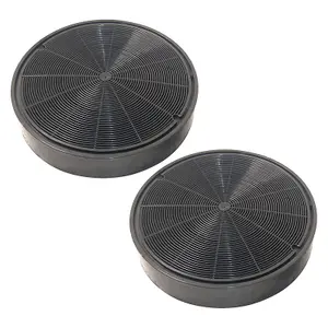 SPARES2GO Anti-Odour Charcoal Carbon Filters compatible with Rangemaster Cooker Hood Vent (200 x 30 mm, Pack of 2)