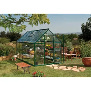 Harmony Greenhouse 6 x 4 Green / 208cm H x 185cm W x 426cm D