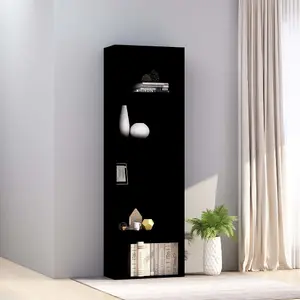 Berkfield 5-Tier Book Cabinet Black 60x30x189 cm Engineered Wood