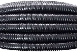 40mm flexible corrugated pond pipe x 2m with 2 x matching hose clips