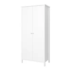 Valenca Classic Satin white Double Wardrobe (H)1950mm (W)890mm (D)496mm