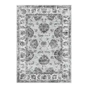 Silk Road Grey Sulus Medium Rug, (L)160cm x (W)120cm