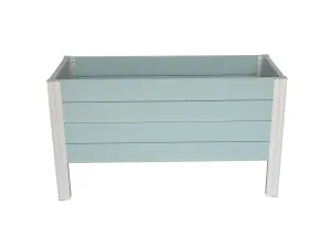 Winawood Wood Effect Rectangular Raised Planter - Powder Blue