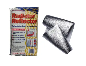 Radiator Foil Reflector Insulation Sheet Energy Saving Home Heating 4M x 470mm