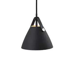 Nordlux DFTP Strap 16 Indoor Living Dining Metal Pendant Ceiling Light in Black (Diam) 16.5cm