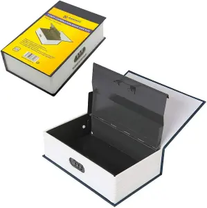 3 Digit Combination Portable Book Safe Box Safes Money Phone Cards Cover Metal