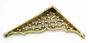 Castelion Single Small Brass Honeycomb Shelf Bracket