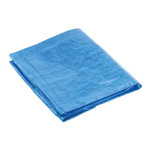 Sealey Tarpaulin 6.10 x 12.19m Tear-Proof Waterproof UV Filter - Blue TARP2040