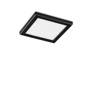 Luminosa AURA Square LED Recessed Downlight Black, 4000K, Non-Dim