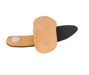 Leather Shoe Insoles with Orthotic Footbed I Insoles with Arch Support and Heel Cushion for Men and Women (UK 4 / 37 EU)