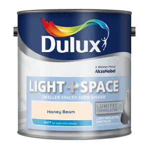 Dulux Light + Space Honey Beam Matt Wall paint, 2.5L