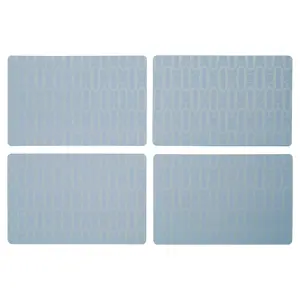 Maison by Premier 4Pc Frosted Deco Blue Placemats