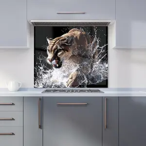 Puma's Determined Splash Premium Glass Kitchen Splashback W600mm x H650mm