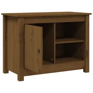 Berkfield TV Cabinet Honey Brown 70x36.5x52 cm Solid Wood Pine