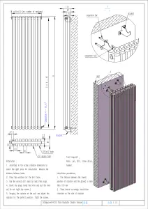 Warmhaus Columba D profile double panel vertical radiator in anthracite 1800 (h) x 405 (w)