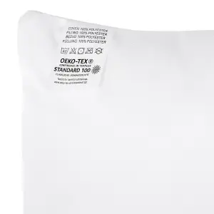 Set of 2 Pillows ERRIGAL Microfibre Low 50 x 60 cm White