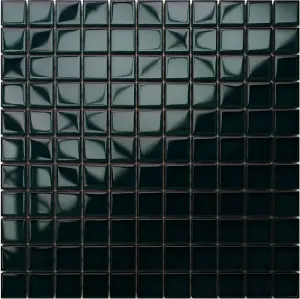 Glass mosaic on mesh for bathroom or kitchen 300mm x 300mm - Green ice