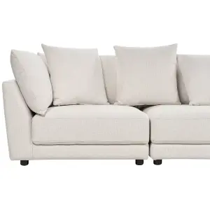 3 Seater Fabric Sofa Off-White SIGTUNA