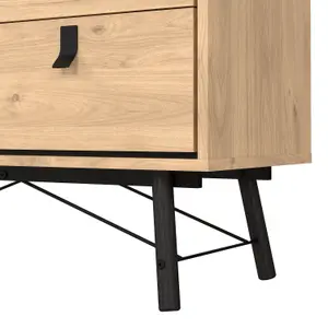 Ry Small Double Chest of 6 Drawers in Jackson Hickory Oak