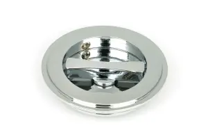 From The Anvil Polished Chrome 75mm Art Deco Round Pull - Privacy Set