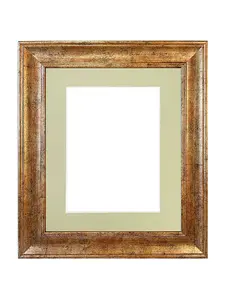 Scandi Gold Frame with Light Grey Mount for Image Size 20 x 16 Inch