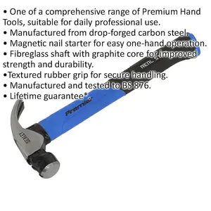 16oz Claw Hammer with Fibreglass Shaft and Magnetic Nail Starter