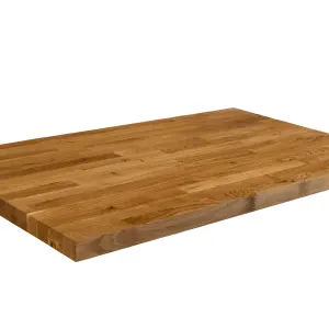 Oak Worktop 3m x 650mm x 38mm - Premium Solid Wood Kitchen Countertop - Real Oak Worktops