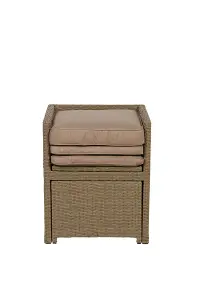 Jumeirah Cube Chair with Folding Back and Footstool incl. cushions