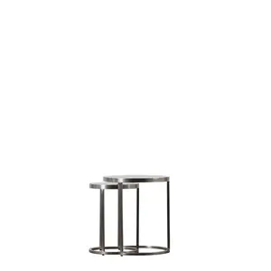 Rowe 2 Piece Nest of Tables Silver